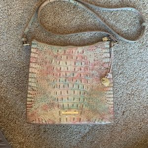 Brahmin Katie Melbourne Crossbody Bag in Pink/Mint Green/Tan